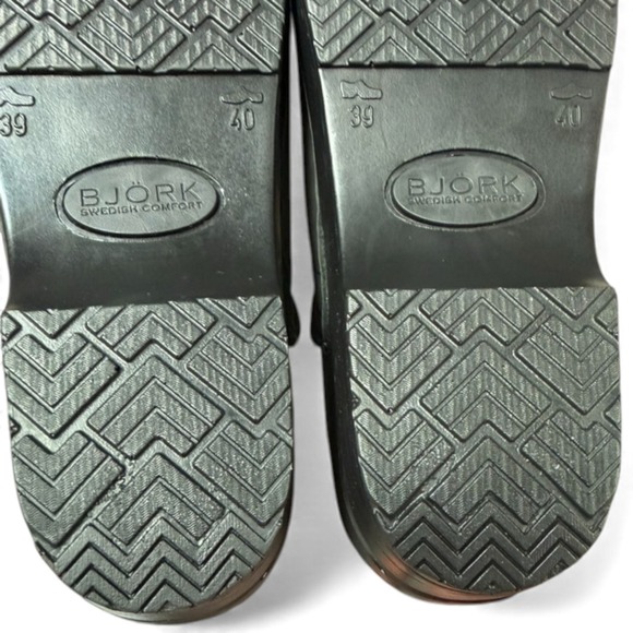 BJÖRK Swedish Comfort Black Leather Professional Clogs Slip-On Size 39/9 - Picture 10 of 12
